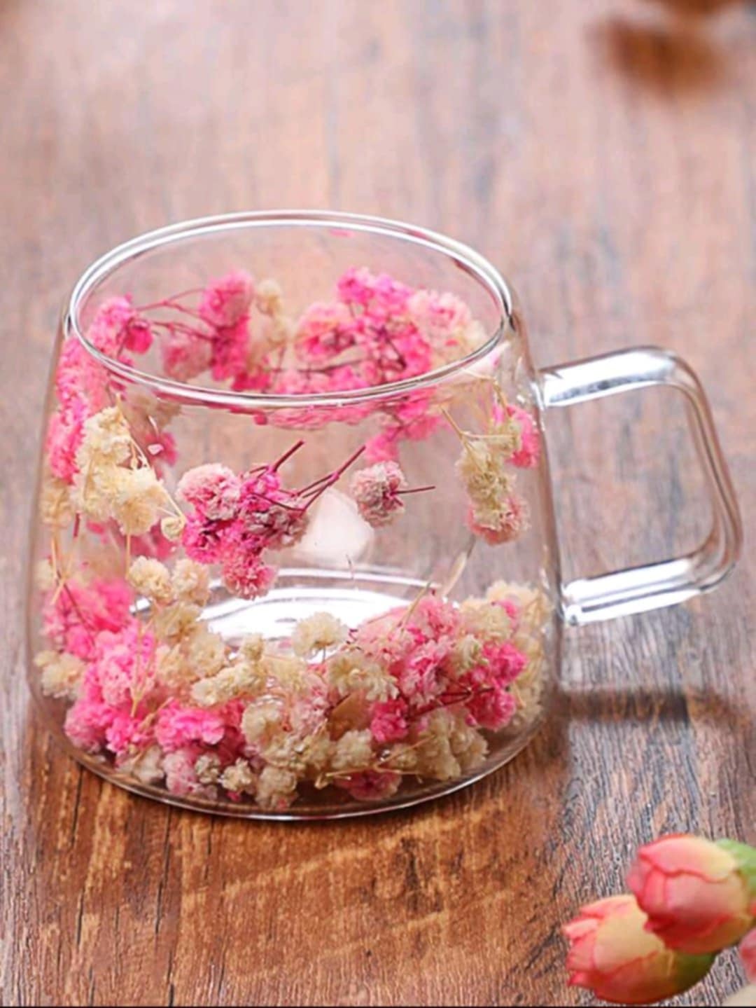 Чаша с Розови и Бели Цветя 200ml